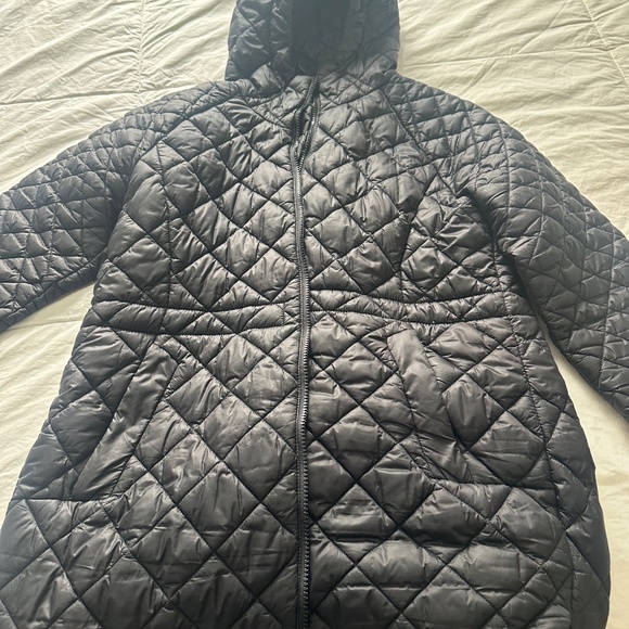 Athleta Whisper Featherless Parka - Black - Petite Medium - Picture 3 of 5